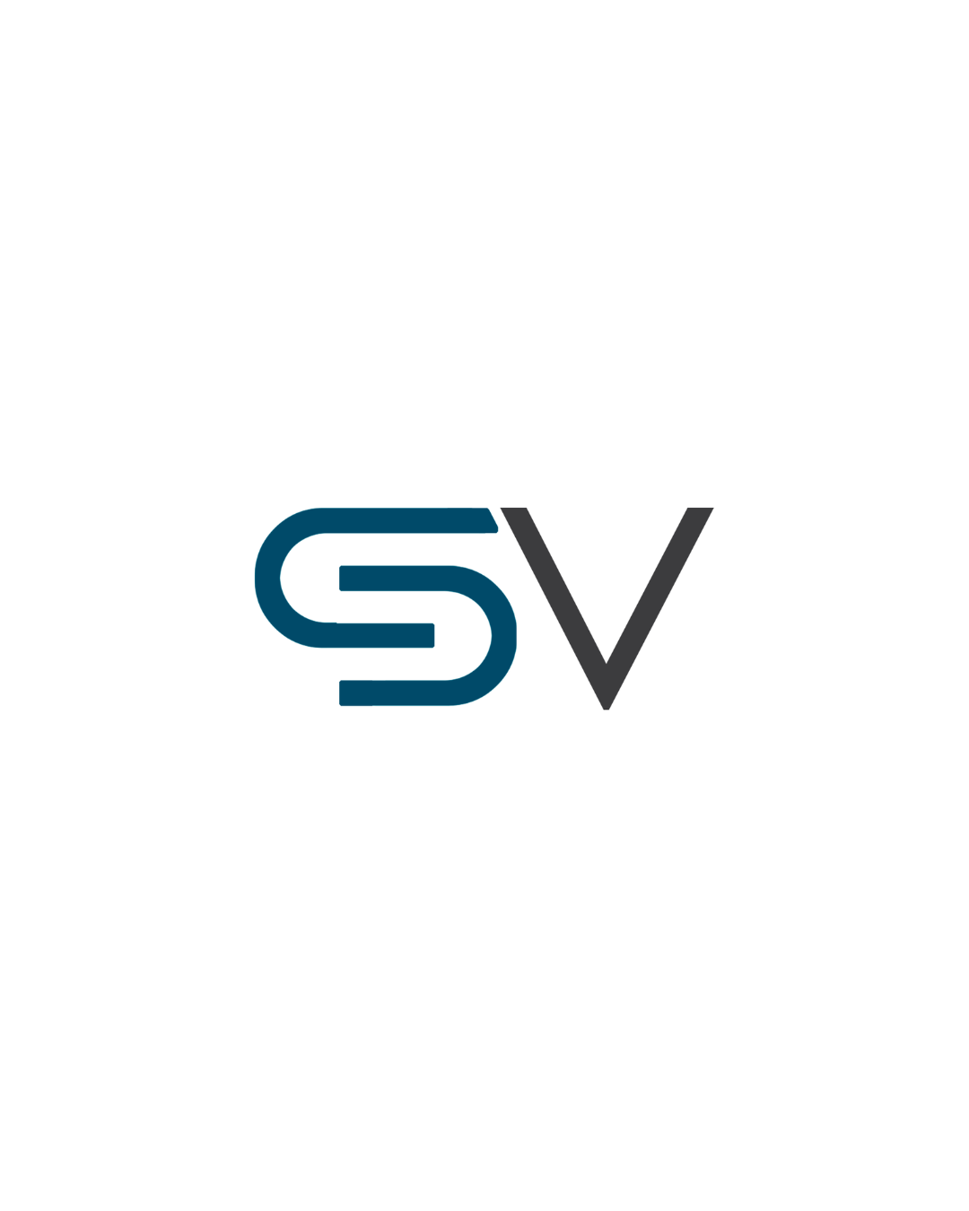Sublogo com as iniciais SV para identidade visual jurídica