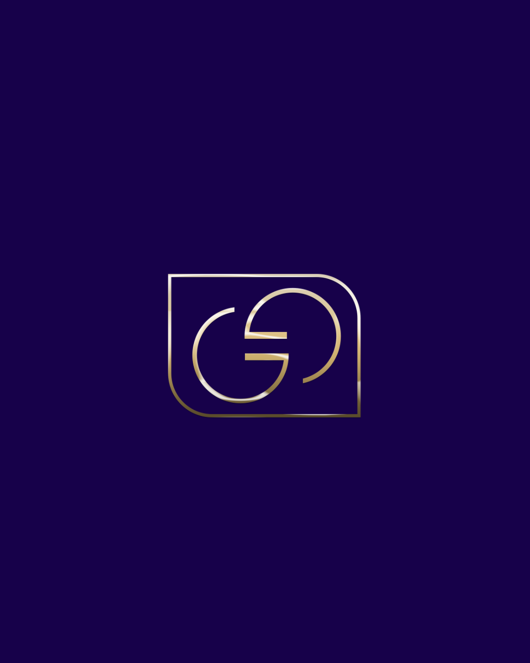 Sublogo com as iniciais GG em monograma dourado para identidade visual jurídica